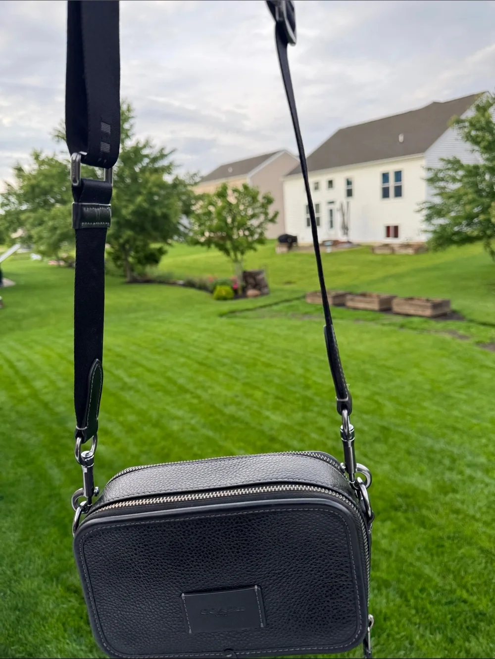 🖤 Wyatt Crossbody Bag Coach Black Pebbled Leather Bag for 😎MenCM113 EUC! - Picture 9 of 17